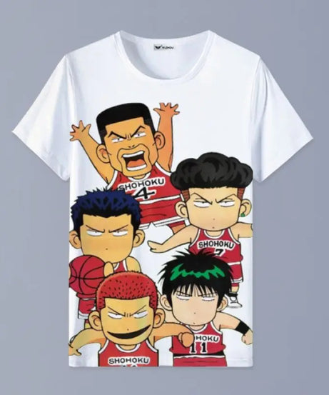 Slam Dunk T-shirt Sakuragi Hanamichi Akagi Haruko Rukawa Kaede Mitsui Hisashi Ryota anime basketball short-sleeved clothes gift