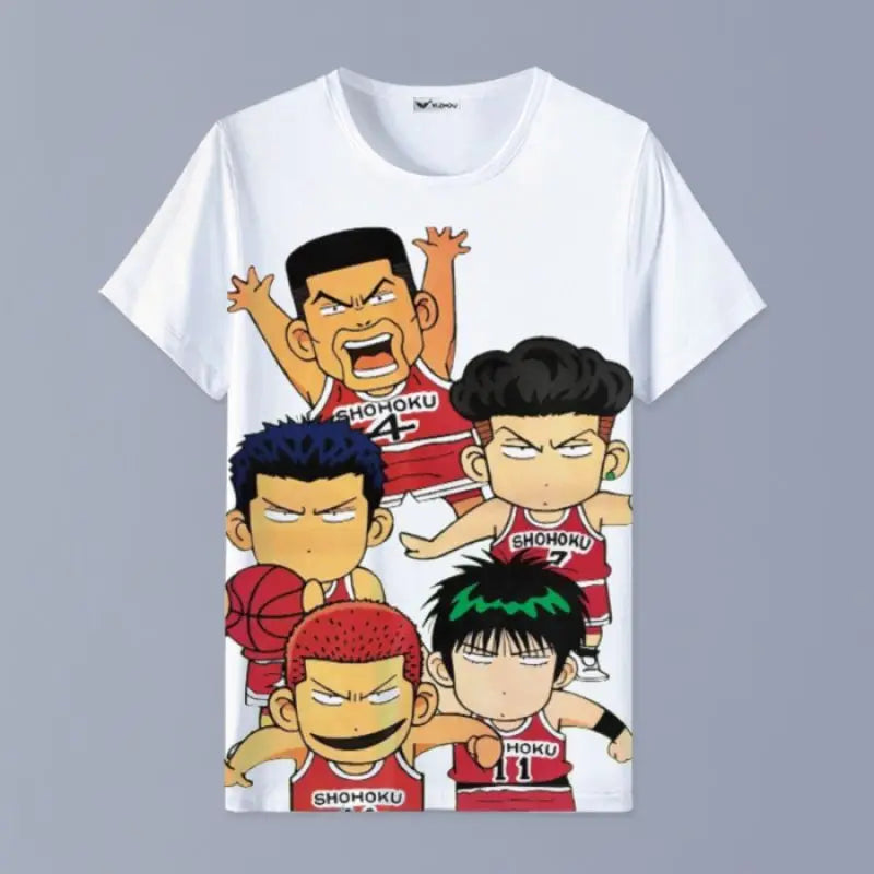 Slam Dunk T-shirt Sakuragi Hanamichi Akagi Haruko Rukawa Kaede Mitsui Hisashi Ryota anime basketball short-sleeved clothes gift