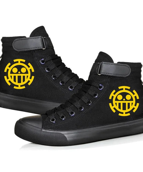 New Style Animation One Piece Luffy Autumn and Winter High Top Students Leisure Sports Shoes Breathable Non-slip Shoes Gifts