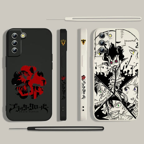 Black Clover Phone Case for Samsung Galaxy S24/S23/S22/S21