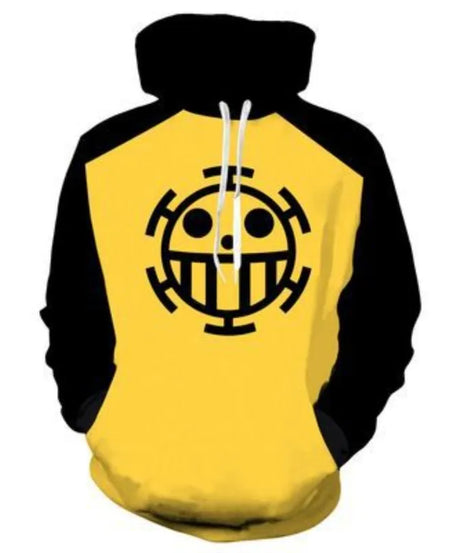 Anime One Piece Luffy Trafalgar D. Water Law Hoodie Cosplay Costume Long Sleeve Sweatshirt Sweater Zip Up Coat Jackets
