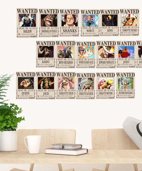 One Piece Anime Luffy Poster Wall Sticker Personality Creative Fashion Boys Dormitory Decoration Wallpaper Self Adhesive