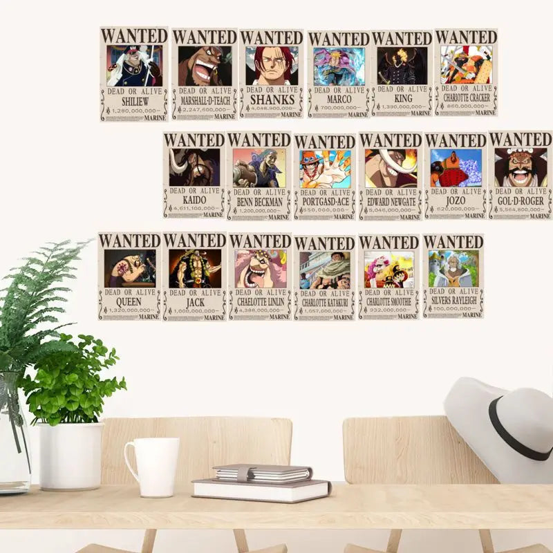 One Piece Anime Luffy Poster Wall Sticker Personality Creative Fashion Boys Dormitory Decoration Wallpaper Self Adhesive