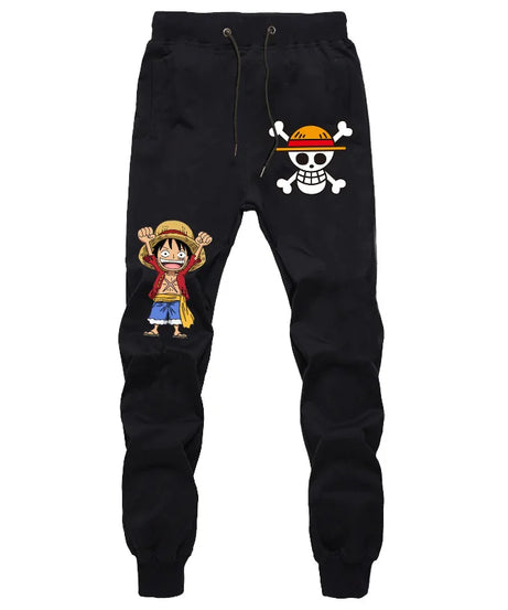 Students Casual Pants for Men and Women Summer Fashion Sports Breathable Cotton Pants Anime ONE PIECE Print Luxury Long Pants