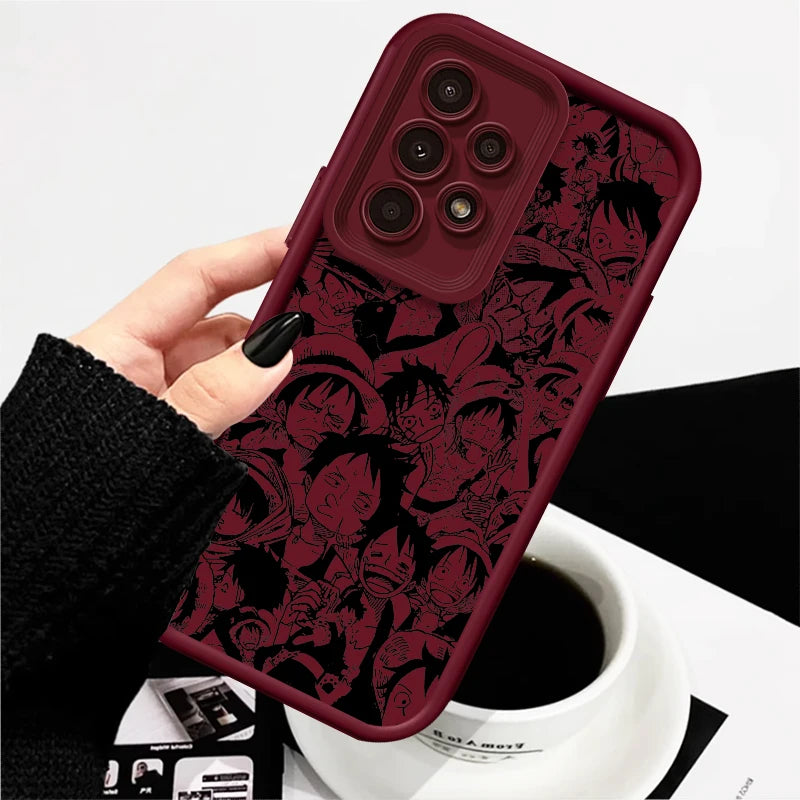 One Piece Nami D. Luffy Cute For Samsung A73 A71 A54 A53 A52 A51 A33 A32 A21S A14 A13 A12 A03 A04 A05 5G Eye Ladder Funda