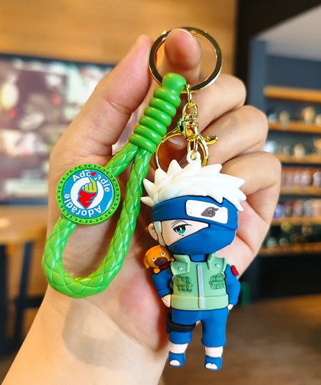 New Cute Japanese Anime Character Naruto 3D Keychain Couple Backpack Car Key Pendant Party Decoration Children's Gift