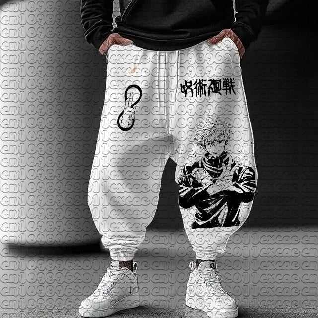 Jujutsu Kaisen Ryomen Sukuna Print Quick-Dry Jogger Pants Unisex Anime Sweatpants 4
