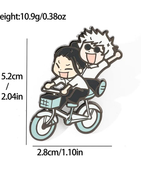 Jujutsu Kaisen Gojo and Geto Suguru Metal Alloy Drip Oil Brooch Cute and Creative Five Pieces of Wu Xia Youjie Brooch Accessorie