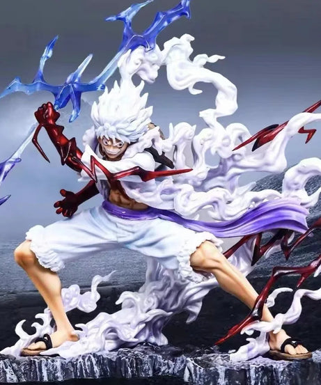 25cm One Piece Raiden Five Gear Nica Lightning Luffy Action Figure Model Statue Doll Toys Collection Decoration Model Toys Gift