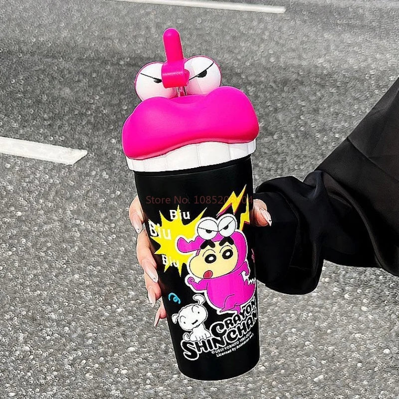 Crayon Shin-chan Thermos Mug — 600ml Tumbler with Straw 6