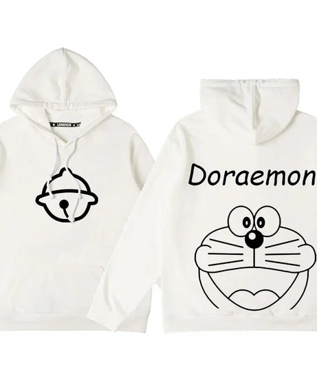Doraemon Anime Hoodie – Cute Couple & Teen Pullover Jacket