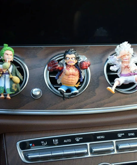One Piece Car Air Outlet Perfume Clip Model Ornaments Luffy Captain Zoro Action Figures Auto Air Conditioning Port Decor