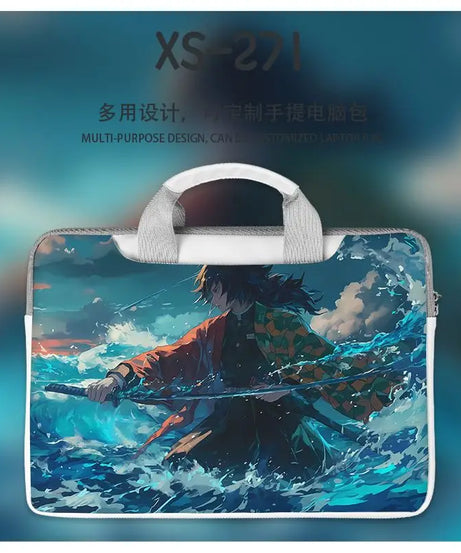 Demon Slayer Nezuko Tanjiro Notebook Laptop Bag Can Be Worn on One Shoulder As A Suitcase 12-16 Inches Anime Universal