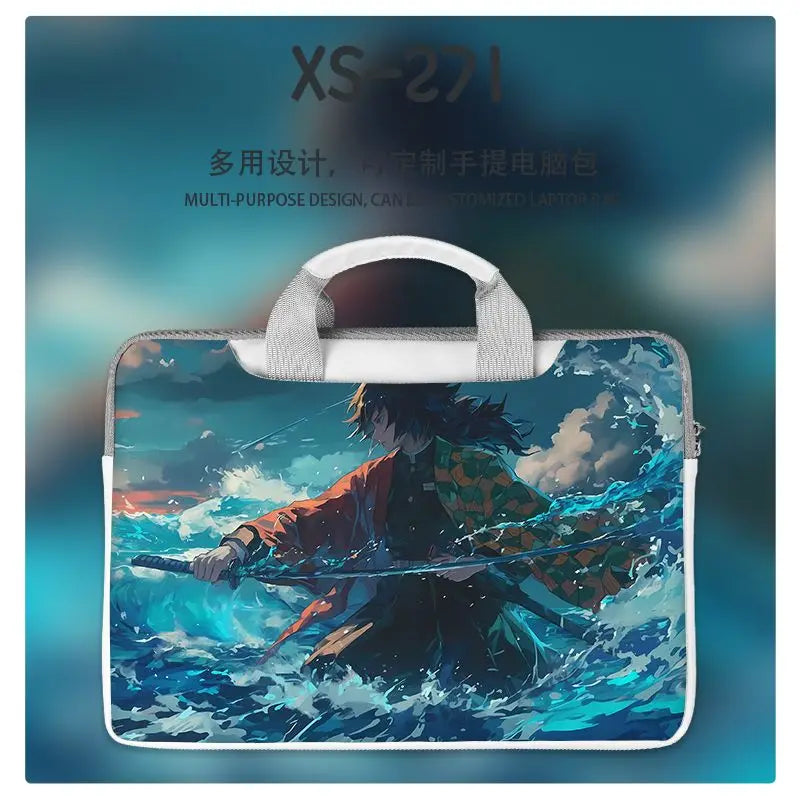 Demon Slayer Nezuko Tanjiro Notebook Laptop Bag Can Be Worn on One Shoulder As A Suitcase 12-16 Inches Anime Universal