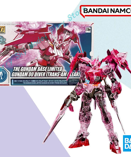 Stock HG 1/144 Original GUNDAM 00 DIVER TRANS-AM CLEAR BASE Aninm full Action Assembly Figure Model Toy Gifts for kids