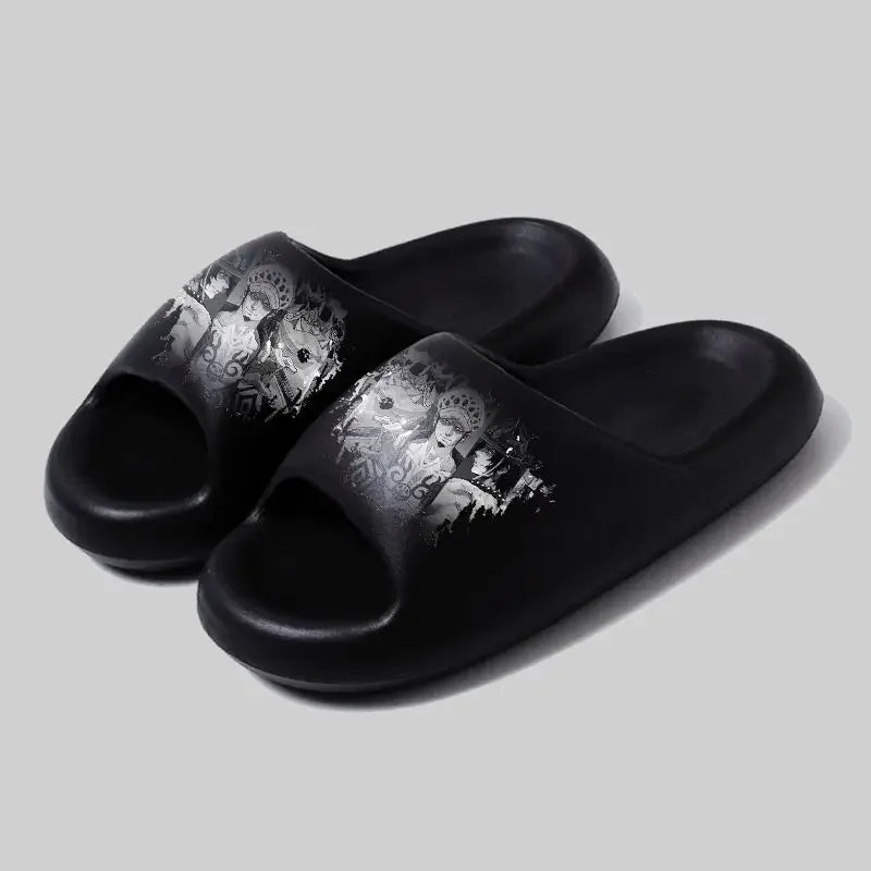 One Piece Luffy Zoro Cute soft bottom flip-flop personality stylish and comfortable men and women sandals holiday gift