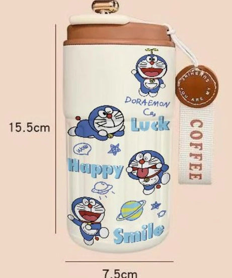 Doraemon Cartoon Thermos Mug – Cute Stainless Steel Coffee Cup for Home, Office & Travel