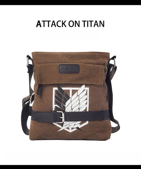 Eren Yeager Retro Shoulder Bag – Attack on Titan Anime Crossbody Tote