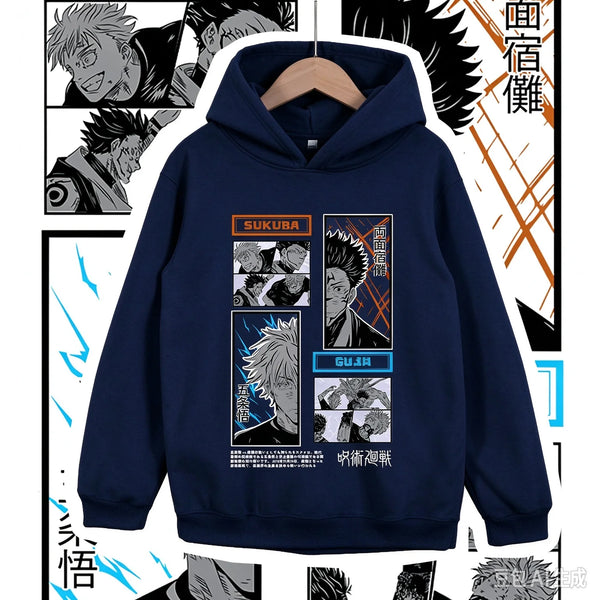 Jujutsu Kaisen Gojo Satoru Graphic Hoodie – Boys & Girls Casual Pullover Top