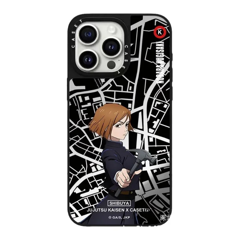 Jujutsu Kaisen Mirror Phone Case – Anti-Fall Anime iPhone 16 Pro Max