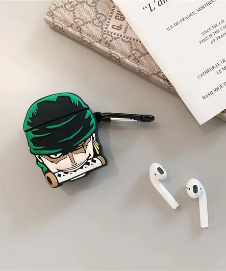 Kawaii ONE PIECE Cover for Apple AirPods 1 2 3 Case for AirPods Pro Case Creative Roronoa Zoro Earphone Case Accessories