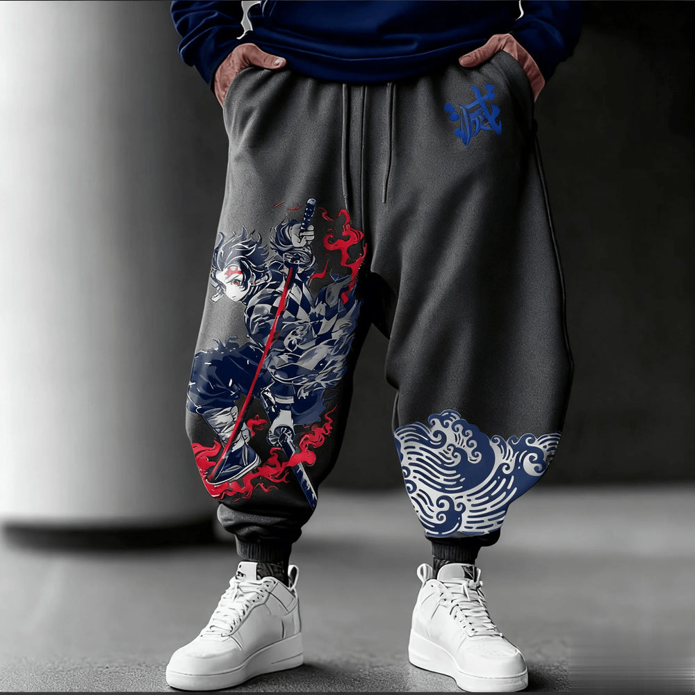 Demon Slayer Tanjiro Joggers — Anime Print Sweatpants 3
