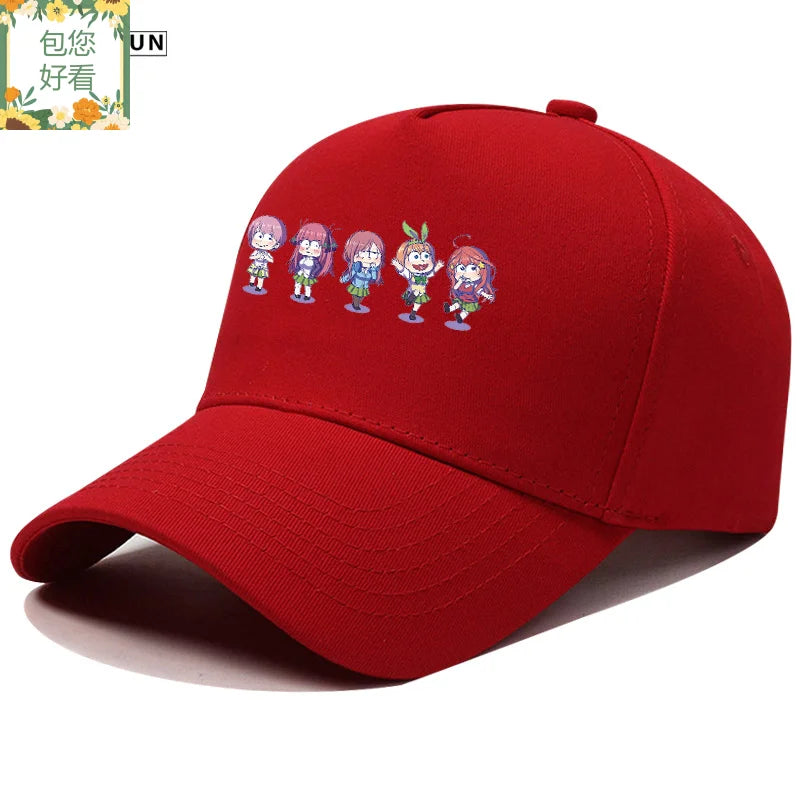 The Quintessential Quintuplets Nakano Ichika Nino Itsuki two-dimensional print hat men's and women's COS baseball cap present