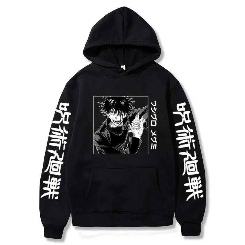 Anime Jujutsu Kaisen Fushiguro Megumi Hoodie – Unisex Graphic Harajuku Sweatshirt