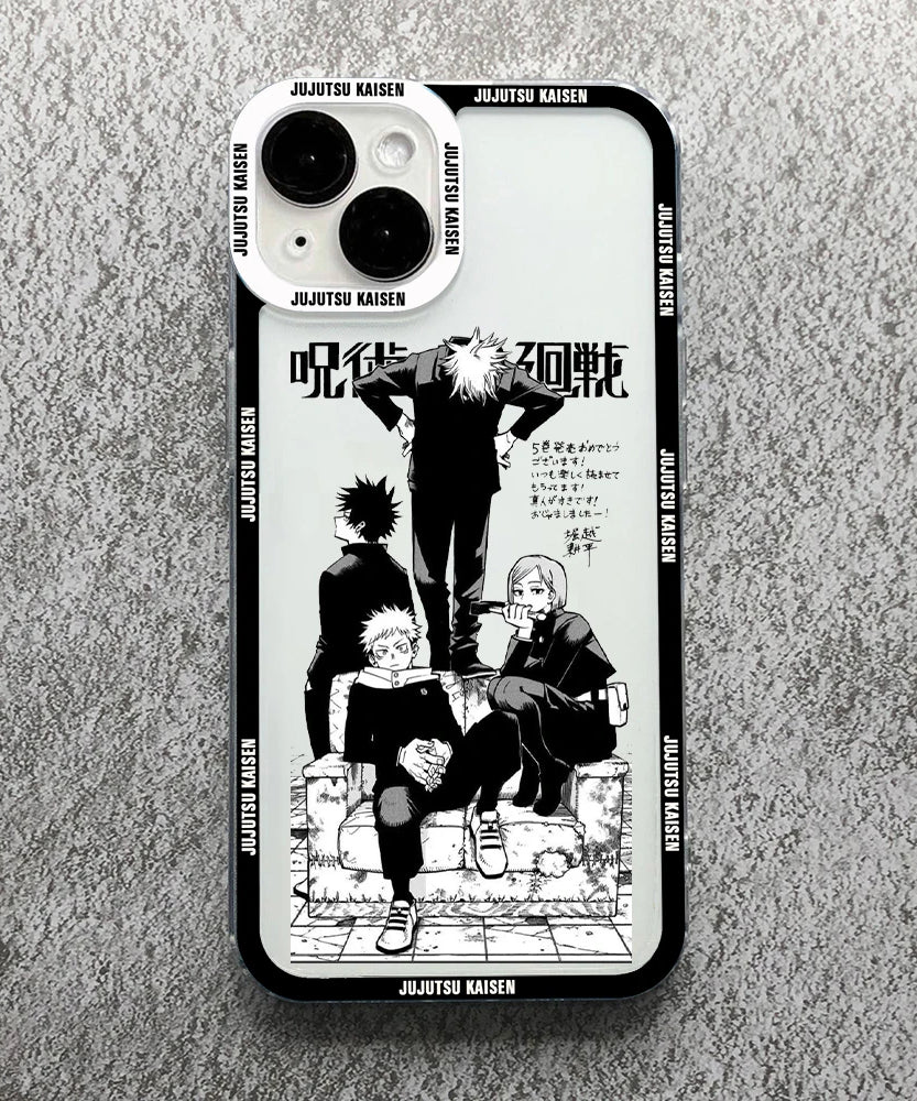 Gojo Satoru Clear Soft Case – Jujutsu Kaisen iPhone 11–16 Pro Max & Plus