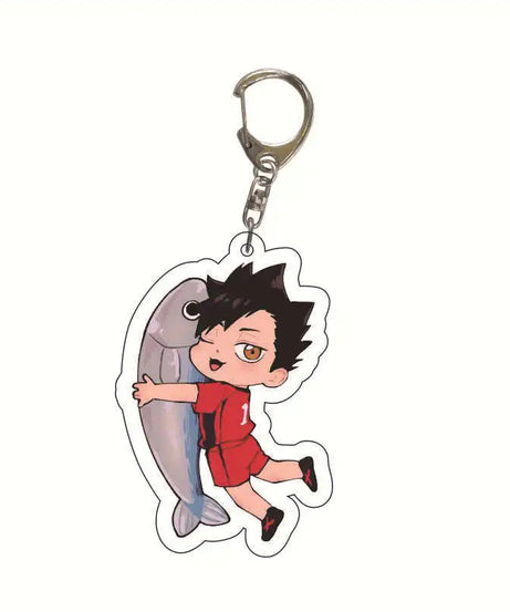 Acrylic Haikyuu Hinata Shoyo Tobio Kageyama Anime Keychain Jewelry Campus Related Products Cultural Friends Gift Bag Charms New