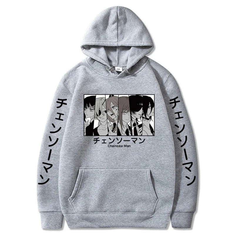 Chainsaw Man Denji & Power Manga Graphic Hoodie Harajuku Streetwear 3