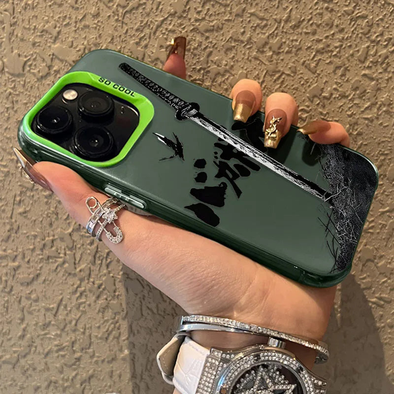 Comics Vagabond Samurai Case for iPhone SE4 16E 16 15 14 13 12 11 Pro Max XS X XR Plus 8 7 SE Plating Matte Cover