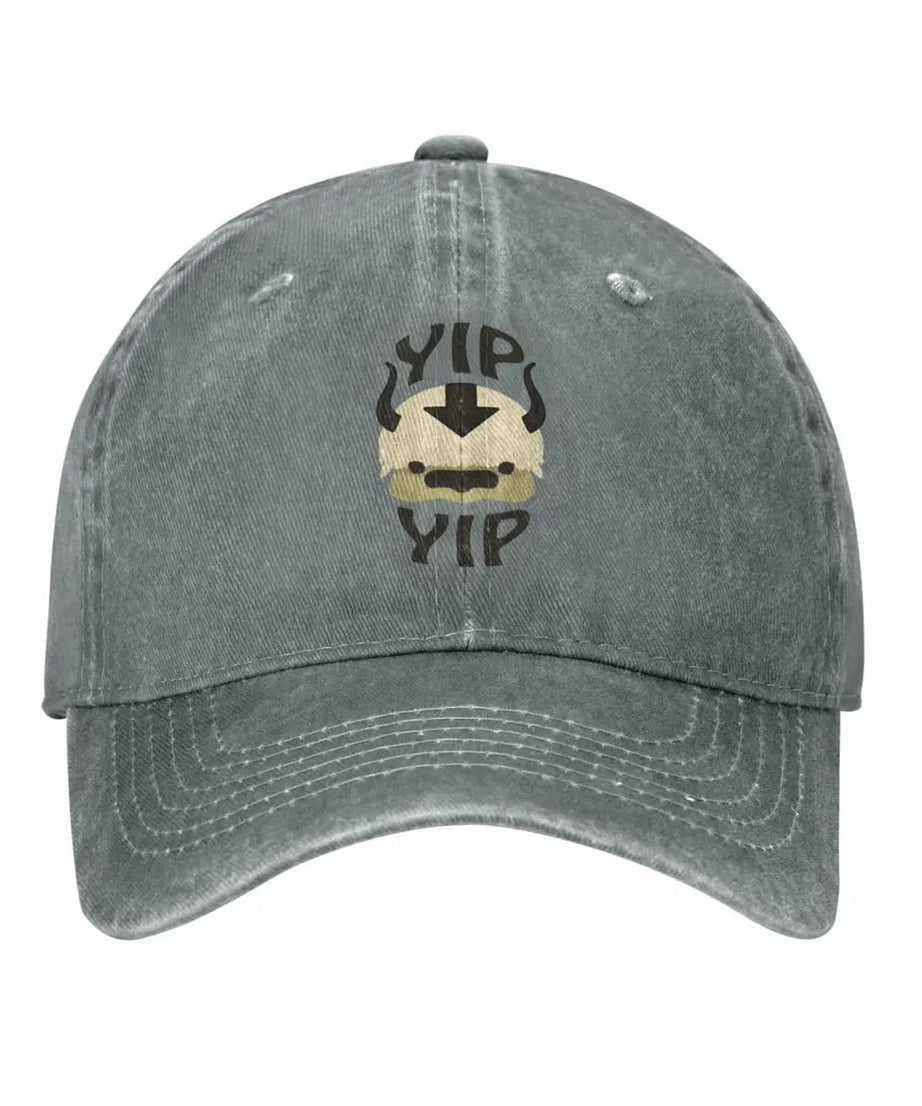 Vintage Yip Yip Appa The Last Airbender Baseball Caps Unisex Style Distressed Washed Snapback Hat Outdoor Gift Caps Hat
