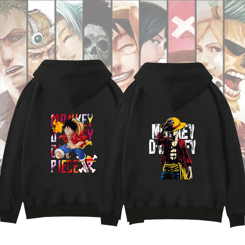 One Piece Anime Women Zip Up Hoodie Jacket Spring Autumn 2New Fashion Mens Sweatshirt Couple Promozed Clothes Coats