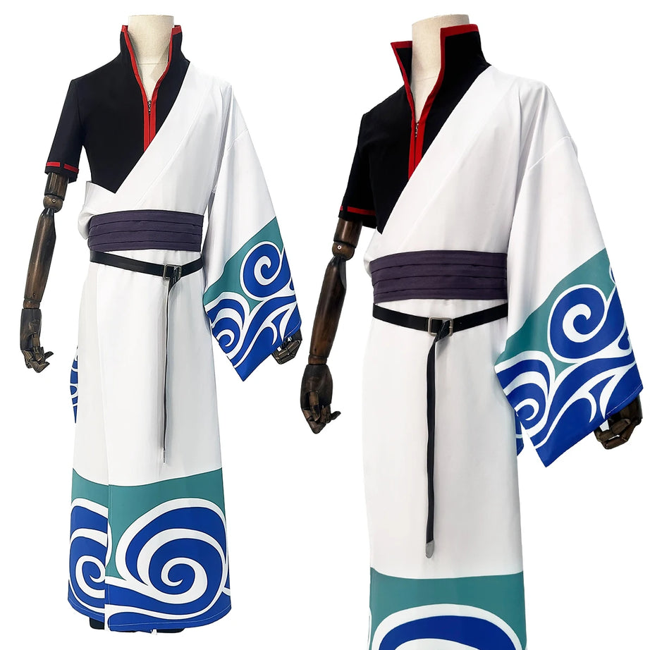 Gintama Anime Sakata Gintoki Cosplay Costume Kimono Top Pants Cos Convention Halloween Christmas Gift