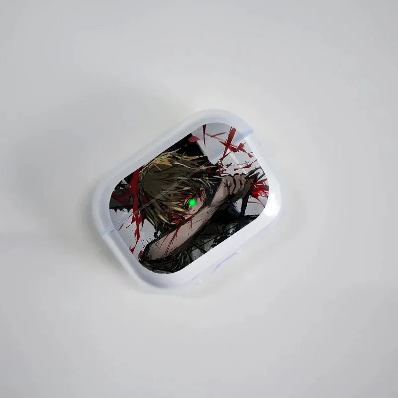 New For AirPods 4 Case Anime Soft Silicone Cover For AirPods 3 1 Pro2 Chainsaw Man power and meowy Earphone Charging Box