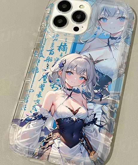 Genshin Impact Kamisato Ayaka Case for iPhone 15 14 13 12 11 Pro Max XR XS X 8 7 6 6S Plus SE 2020 Shockproof Transparent Cover