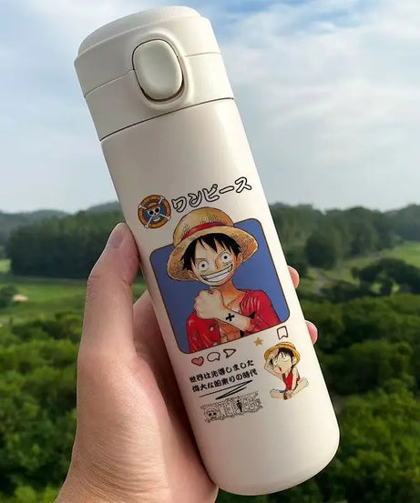 Monkey D. Luffy One Piece Thermos Cup – Anime Travel Mug for Coffee & More