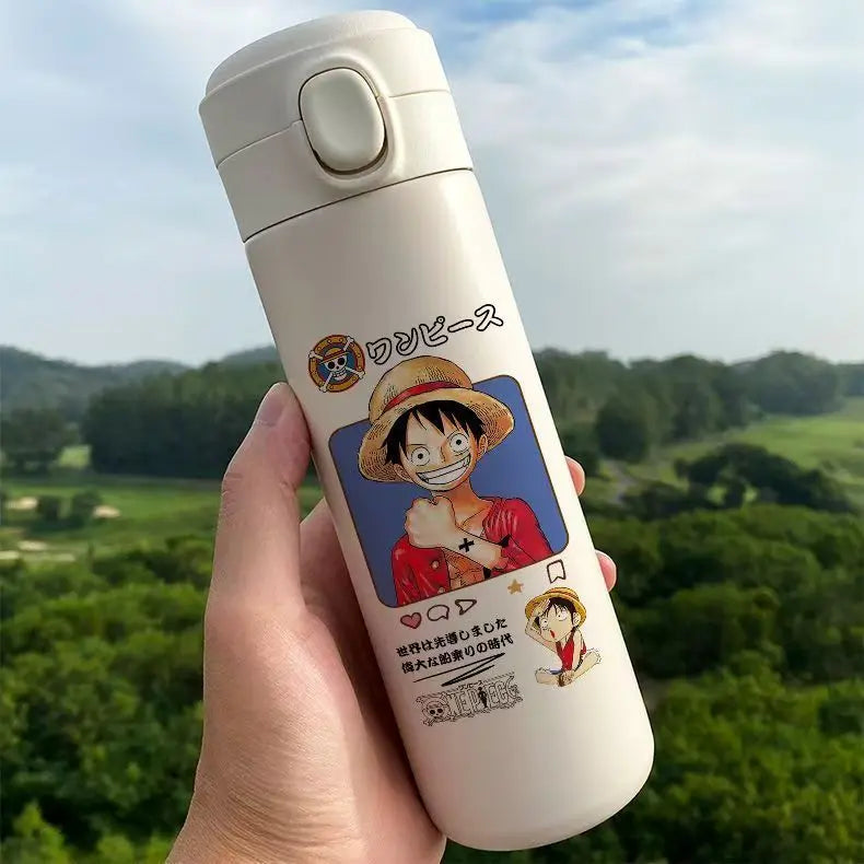 Monkey D. Luffy One Piece Thermos Cup – Anime Travel Mug for Coffee & More