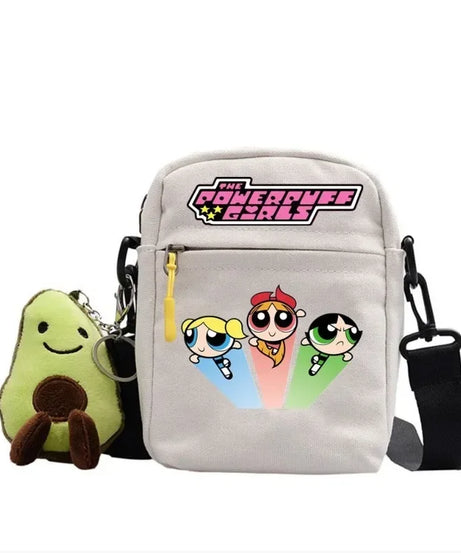 The Powerpuff Girls children's cute student versatile shoulder bag personality casual crossbody bag holiday gift kawaii