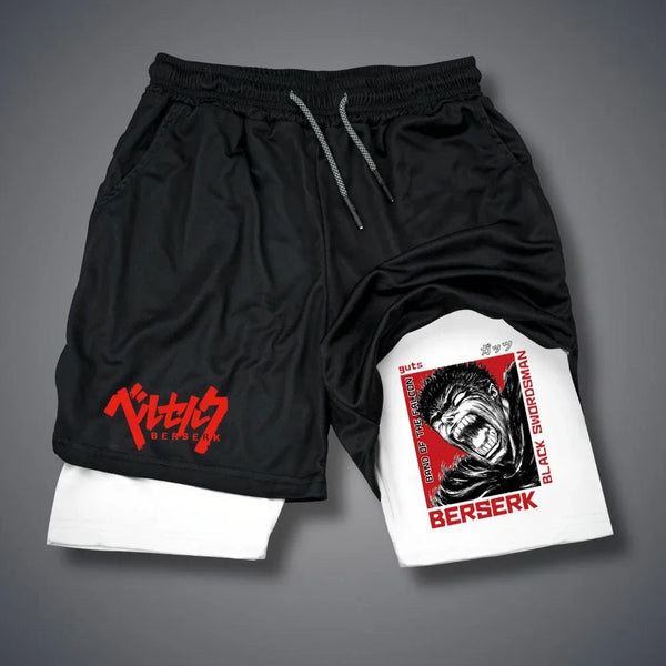 Gothic Skull 2-in-1 Running Shorts — Sportswear