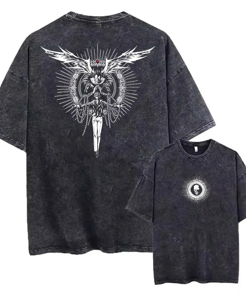 Death Note Oversized Vintage T-Shirt – Anime Streetwear Summer Cotton Tee