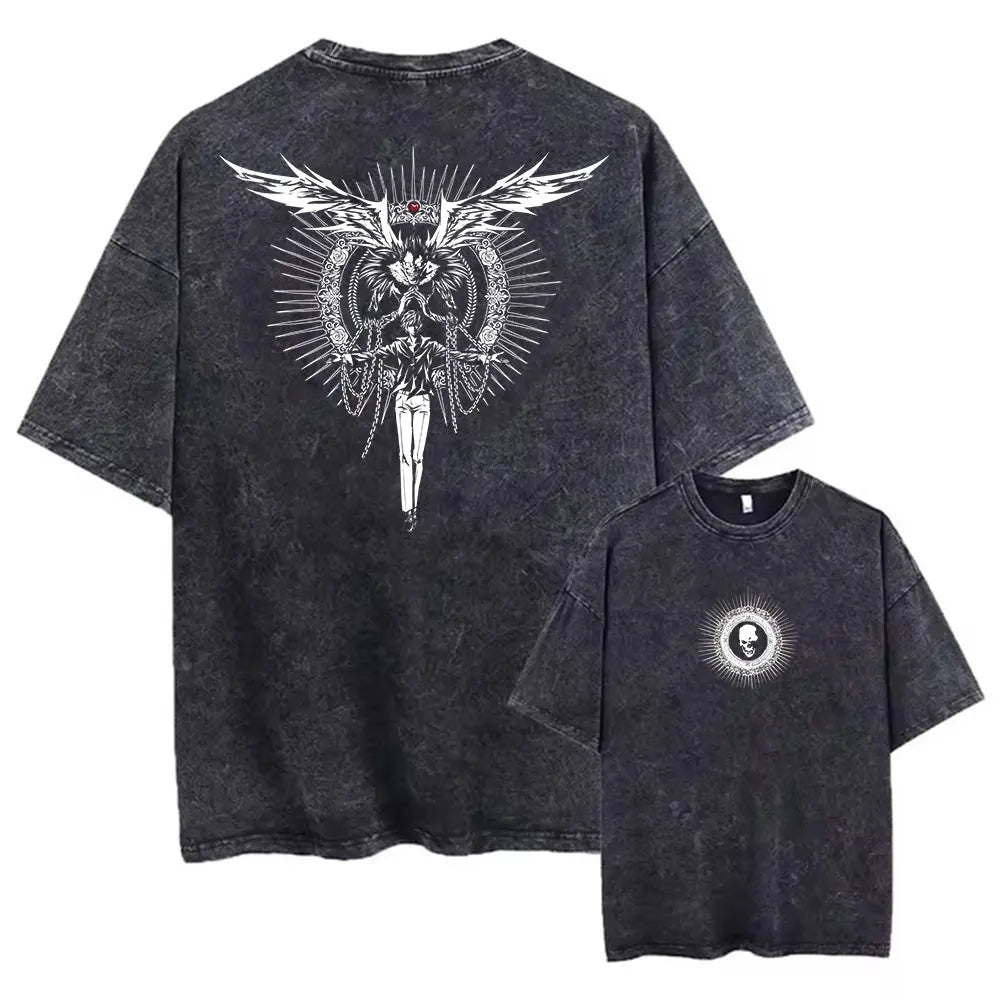 Death Note Oversized Vintage T-Shirt – Anime Streetwear Summer Cotton Tee