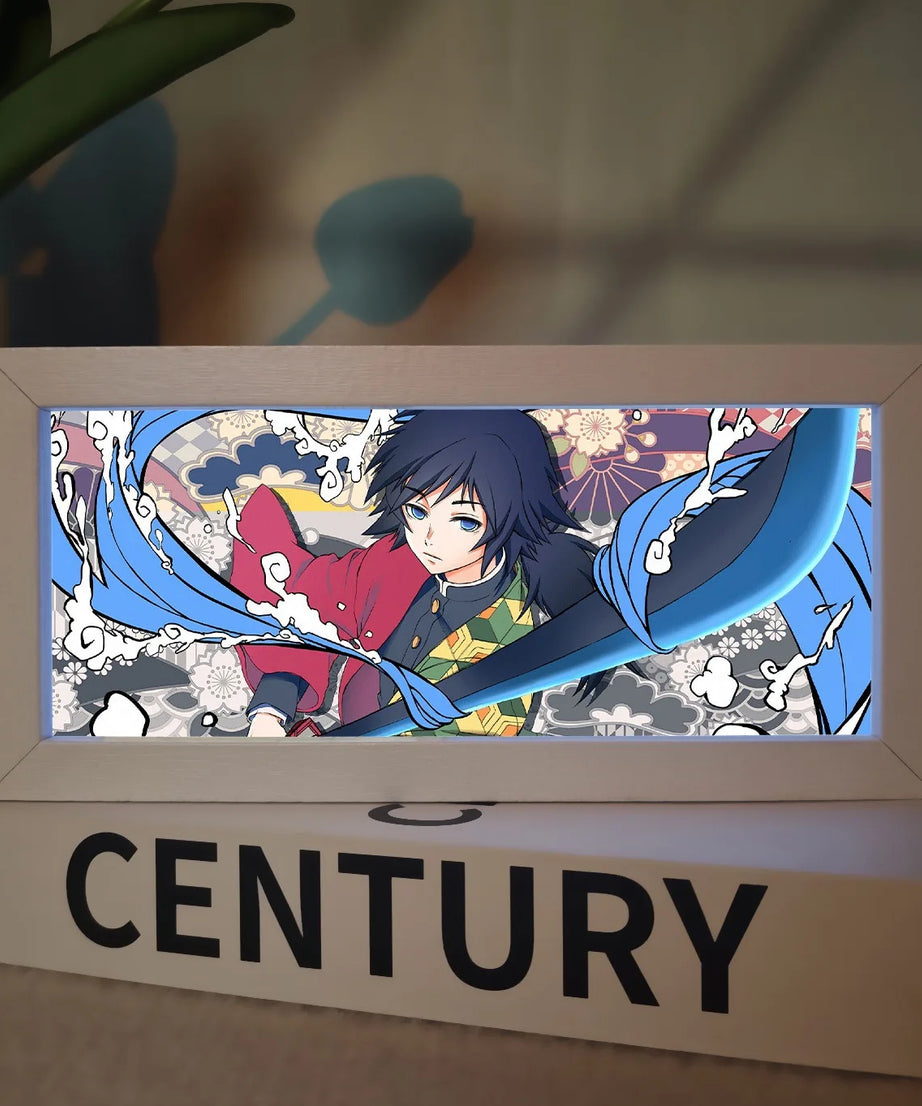 19.8cm/7.8in Demon Slayer LED Night 3D Box Light Anime Peripherals Table Lamp Figure Bedroom Ornament Funny Gifts Toy Decoration