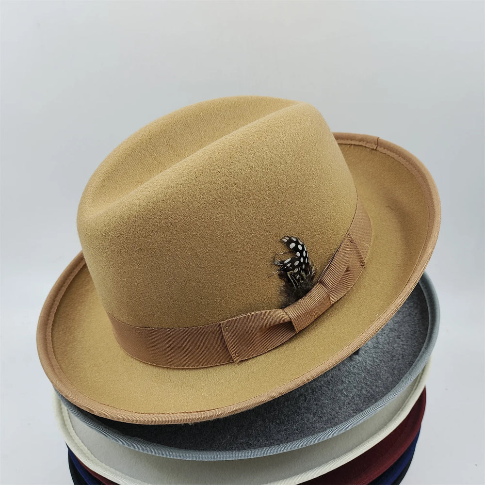 Pork Pie Fedora Hat — Classic Bowler Cosplay Hat 7