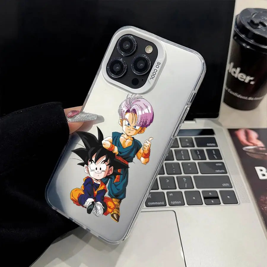 Phone Case for iPhone 14 15 16 Plus 17 Air 16e 11 12 13 Pro Max Shell Dragon Ball Vegeta Goku Dragons