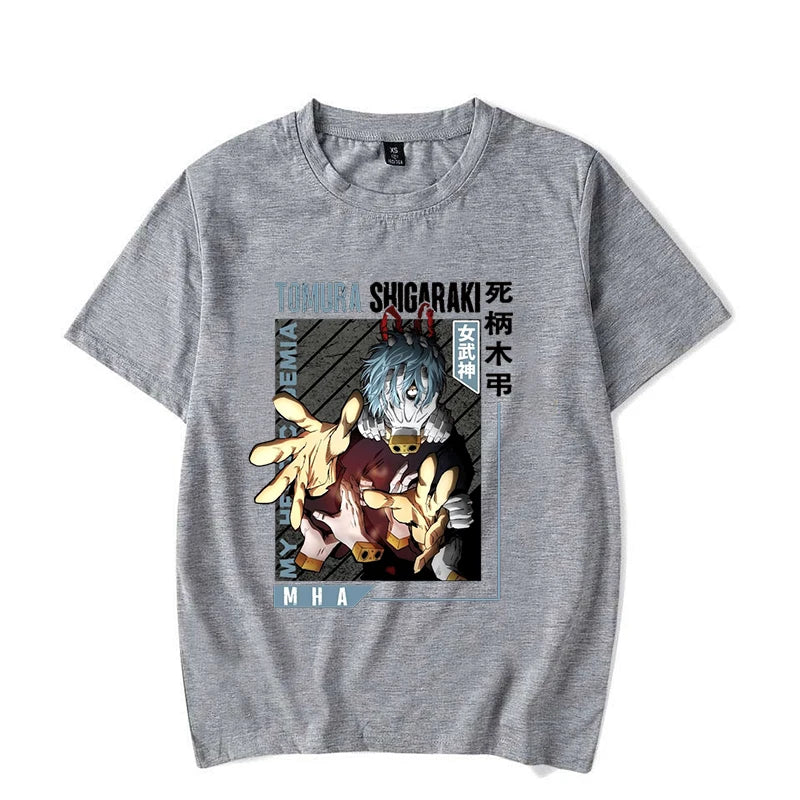 New Shigaraki Tomura Print T Shirts Women Men Casual Round Neck Tees Top Summer Cool Anime Loose Short Sleeve