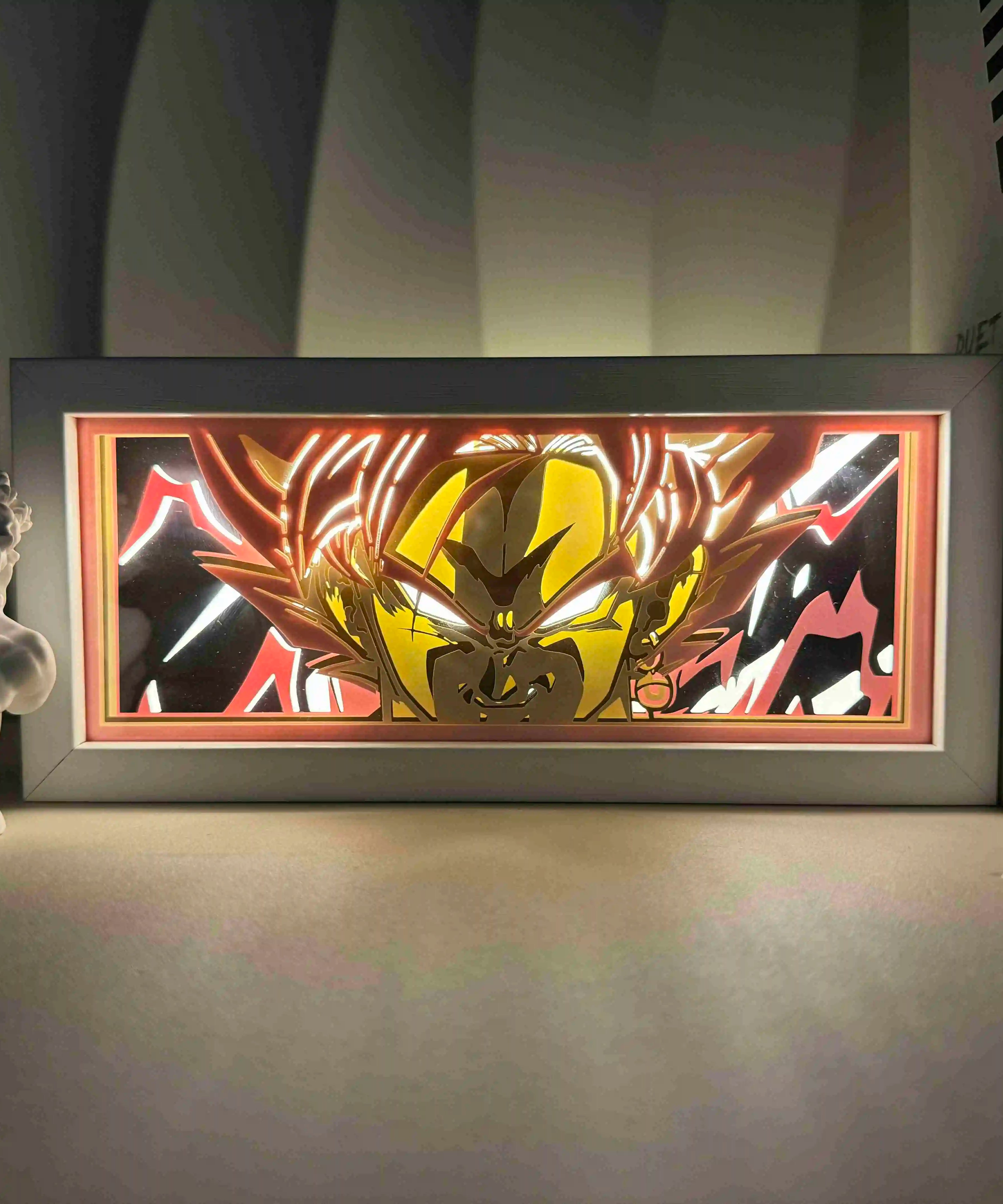 Anime  series paper-cut light room bedroom night light atmosphere light remote control colorful light box