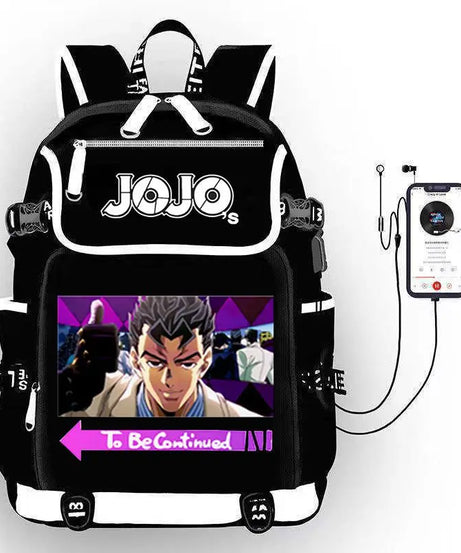 JoJo's Bizarre Adventure Anime Backpack Student School Shoulder Bag Large Capacity Youth Outdoor Travel Backpack Fashion Gift
