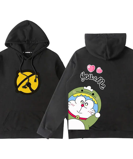 Doraemon Anime Hoodie – Cute Couple & Teen Pullover Jacket